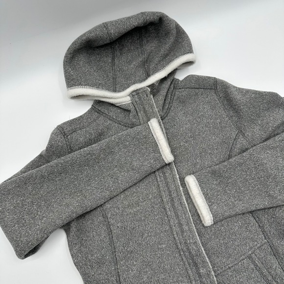 The North Face Tops - The North Face Womens Gray Crescent Full Zip Fleece Hoodie Jacket Size Medium M